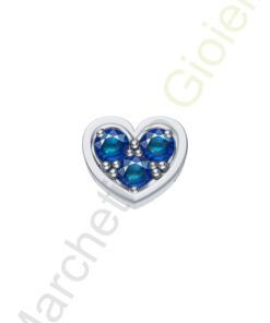 Charm Oro Bianco Zaffiri Elements Collezione Battiti