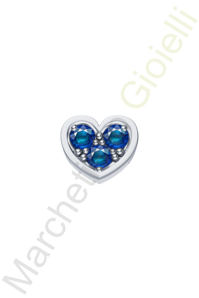 Charm Oro Bianco Zaffiri Elements Collezione Battiti
