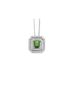 Collana Oro Bianco Diamanti Smeraldo Donna Oro Collezione Vanto