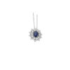 Collana Oro Bianco Diamanti Zaffiro Donna Oro Collezione Vanto