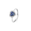 Anello Oro Bianco Diamanti Zaffiri Luce Collezione Armonie