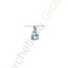 Collana Oro Bianco Diamanti Acquamarina Luce Collezione Gocce