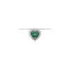 Collana Oro Bianco Diamanti Smeraldo Donna Oro