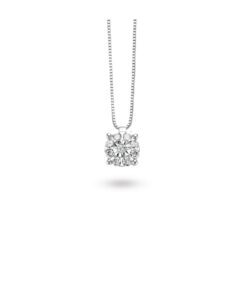 Collana Oro Bianco Diamanti Luce Collezione Vivace