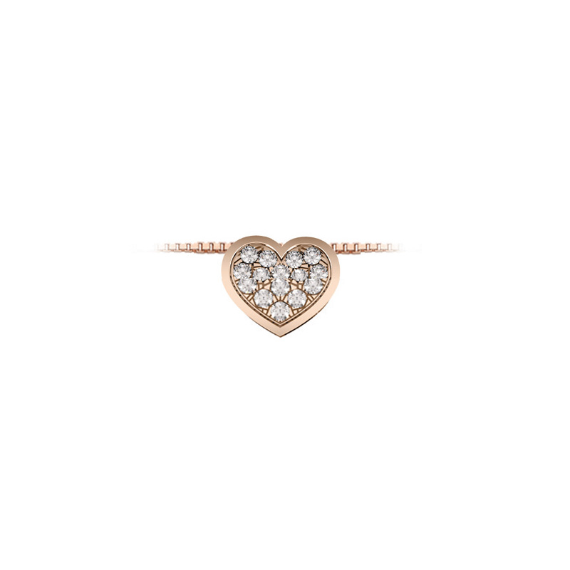 Collana Oro Rosa Diamanti Luce Collezione Segni