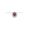 Collana Oro Bianco Diamanti Rubino Luce Collezione Iride