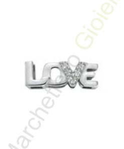 Charm Oro Bianco Diamanti Elements Collezione Messaggi