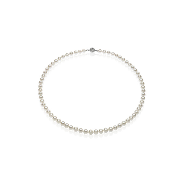Collana Oro Bianco Perle Comete Gioielli Collezione Domina