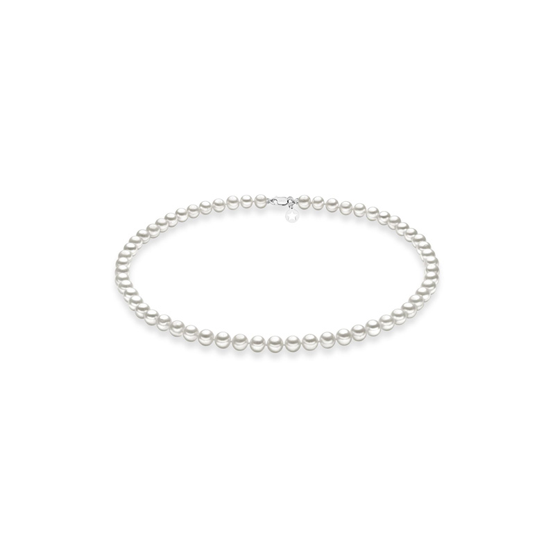 Collana Oro Bianco Perle Comete Gioielli Collezione Classic