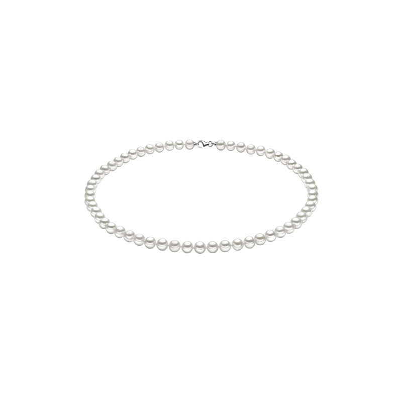 Collana Oro Bianco Perle Comete Gioielli Collezione Classic