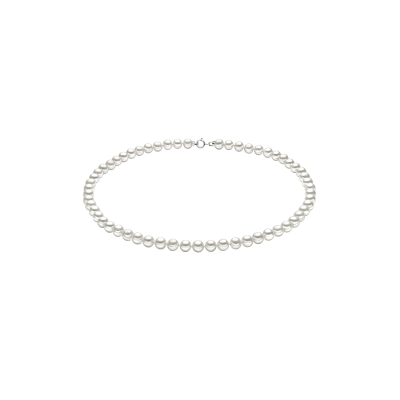Collana Oro Bianco Perle Comete Gioielli Collezione Classic
