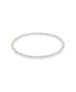 Collana Oro Bianco Perle Comete Gioielli Collezione Classic