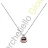 Collana Oro Rosa Acciaio Diamanti Barakà