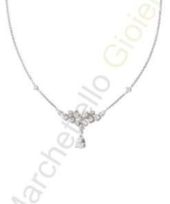 Collana Argento Bianco Zirconi Comete Gioielli Collezione Farfalle