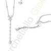 Collana Argento Bianco Zirconi Comete Gioielli Collezione Farfalle