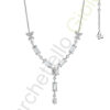 Collana Argento Bianco Zirconi Comete Gioielli Collezione Farfalle