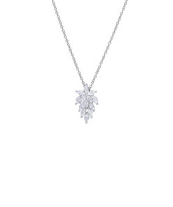 Collana Argento Bianco Zirconi Comete Gioielli Collezione Glamour
