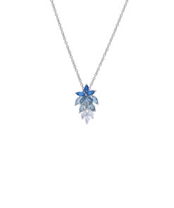 Collana Argento Bianco Zirconi Comete Gioielli Collezione Glamour