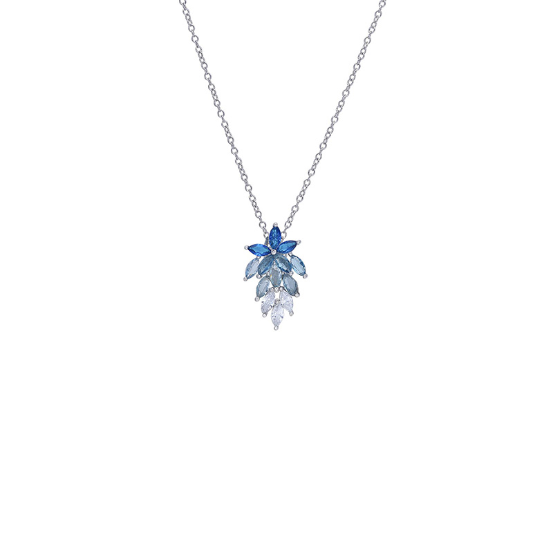 Collana Argento Bianco Zirconi Comete Gioielli Collezione Glamour