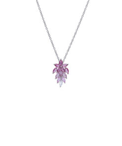 Collana Argento Bianco Zirconi Comete Gioielli Collezione Glamour