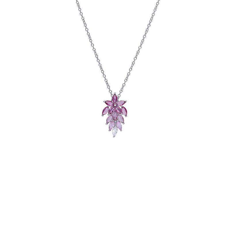 Collana Argento Bianco Zirconi Comete Gioielli Collezione Glamour