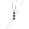 Collana Oro Bianco Diamanti Rubini Comete Gioielli Collezione Lumiere