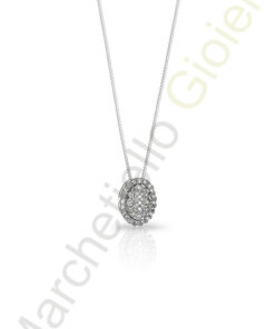 Collana Oro Bianco Diamanti Comete Gioielli Collezione Fenice