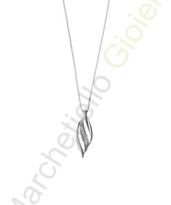 Collana Oro Bianco Diamanti Comete Gioielli Collezione Classic