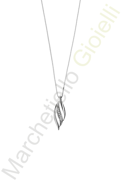 Collana Oro Bianco Diamanti Comete Gioielli Collezione Classic