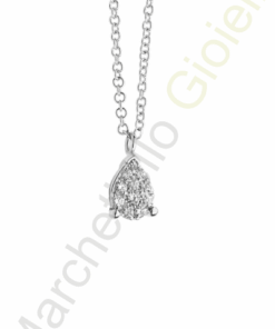 Collana Oro Bianco Diamanti Comete Gioielli Collezione Aurora