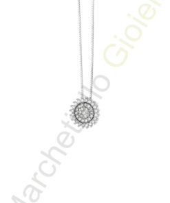 Collana Oro Bianco Diamanti Comete Gioielli Collezione Classic