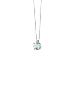 Collana Oro Bianco Diamanti Acquamarina Comete Gioielli Collezione Storia Di Luce