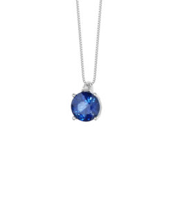 Collana Oro Bianco Diamanti Zaffiro Ricristallizzato Comete Gioielli Collezione Storia Di Luce