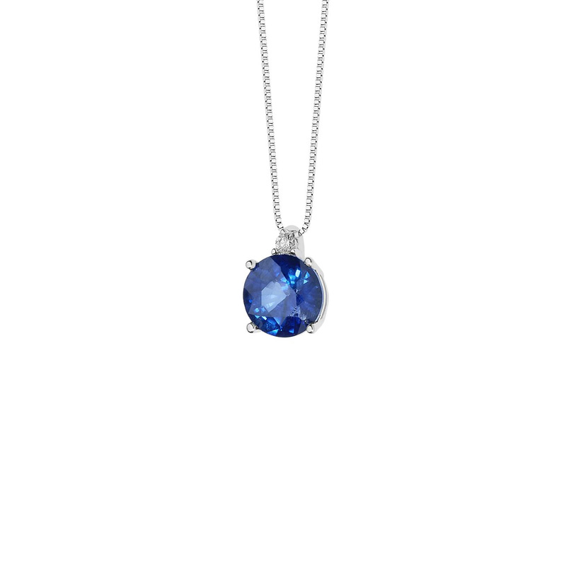 Collana Oro Bianco Diamanti Zaffiro Ricristallizzato Comete Gioielli Collezione Storia Di Luce