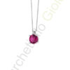 Collana Oro Bianco Diamanti Rubino Ricristallizzato Comete Gioielli Collezione Storia Di Luce