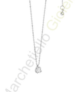 Collana Oro Bianco Diamanti Comete Gioielli Collezione Petali