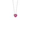 Croce Oro Bianco Rosa Topazio Comete Gioielli Collezione Fantasia Di Topazio