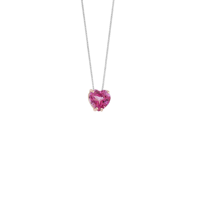 Croce Oro Bianco Rosa Topazio Comete Gioielli Collezione Fantasia Di Topazio