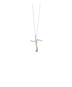 Croce Oro Bianco Diamanti Comete Gioielli Collezione Croisette