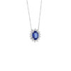 Collana Oro Bianco Diamanti Zaffiro Comete Gioielli Collezione Regina