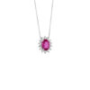 Collana Oro Bianco Diamanti Rubino Comete Gioielli Collezione Regina