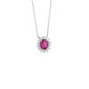 Collana Oro Bianco Diamanti Rubino Comete Gioielli Collezione Regina