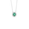 Collana Oro Bianco Diamanti Smeraldo Comete Gioielli Collezione Regina