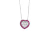 Collana Oro Bianco Diamanti Rubini Comete Gioielli Collezione Love In Love