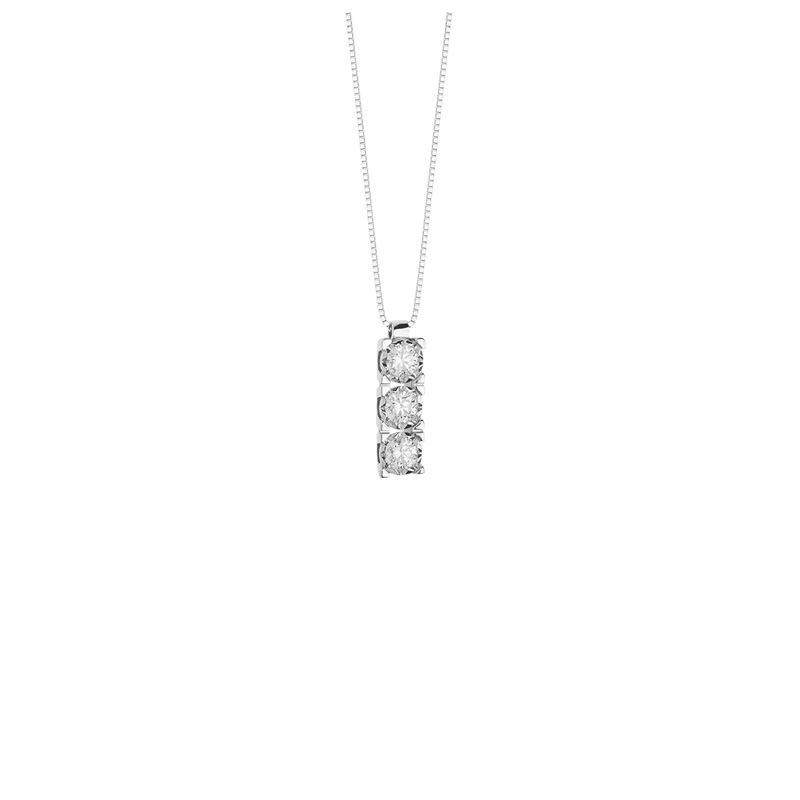 Trilogy Oro Bianco Diamanti Comete Gioielli Collezione Momenti