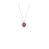Collana Oro Bianco Diamanti Rubino Comete Gioielli Collezione Classic