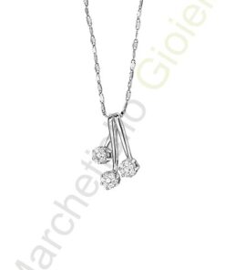 Collana Oro Bianco Diamanti Comete Gioielli Collezione Classic