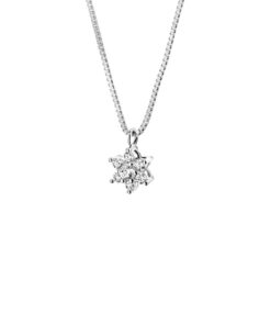 Collana Oro Bianco Diamanti Comete Gioielli Collezione Rose Di Diamanti