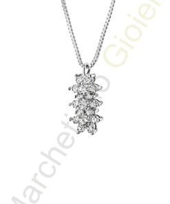 Collana Oro Bianco Diamanti Comete Gioielli Collezione Classic