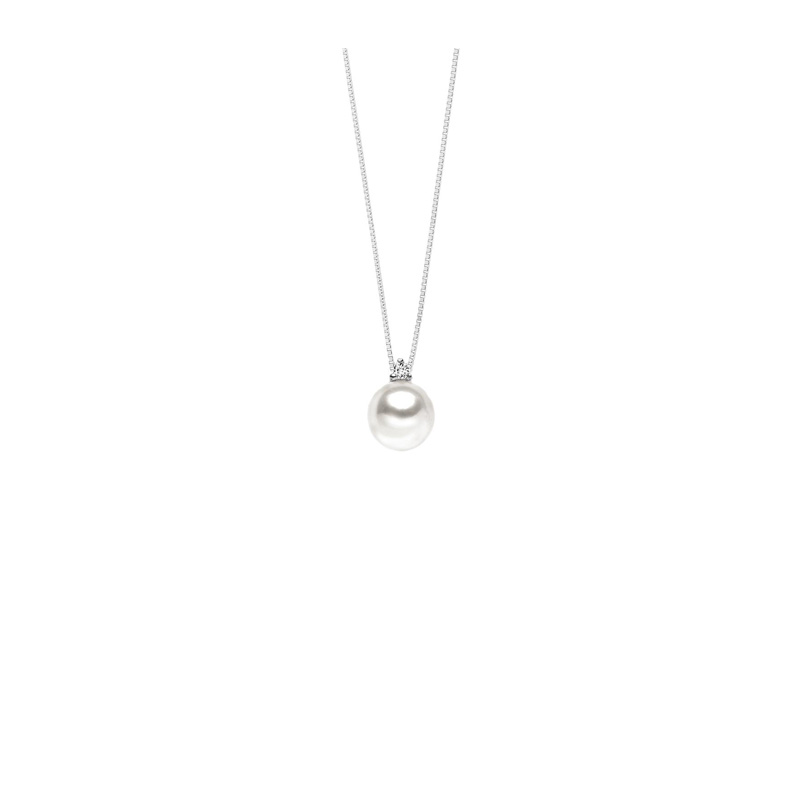 Collana Oro Bianco Perla Comete Gioielli Collezione Easy Basic